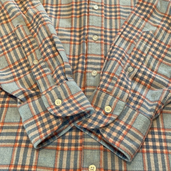 Proper Cloth Flannel Brushed Cotton Pink Blue Plaid Button Down Shirt XL - Picture 6 of 11